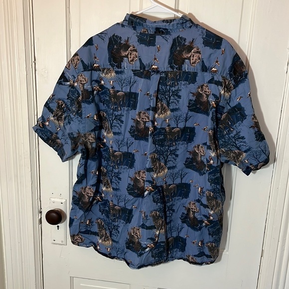 Cotton Traders Sport Dog and Duck Graphic Short Sleeve Button-up - Picture 5 of 5